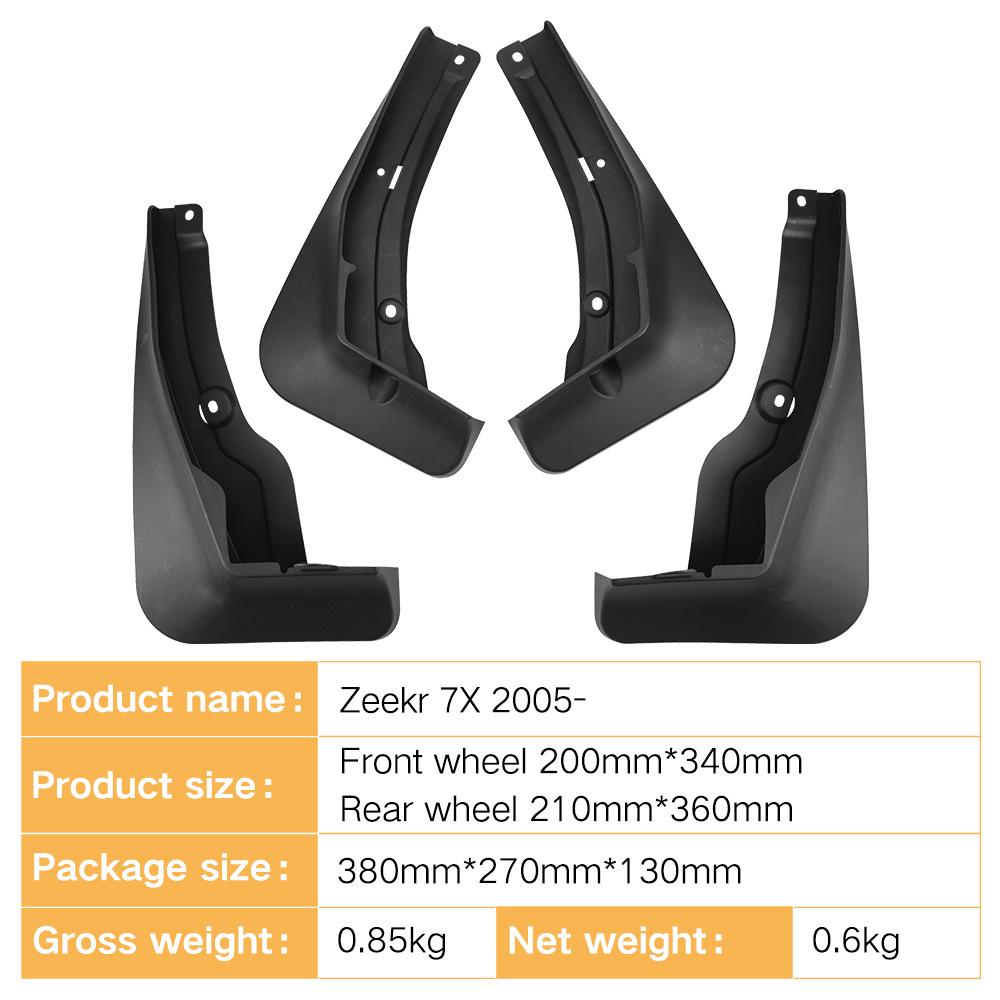 Suitable for Zeekr 7X 2025 Soft Rubber Fender Car Tire Fender Leather Modification