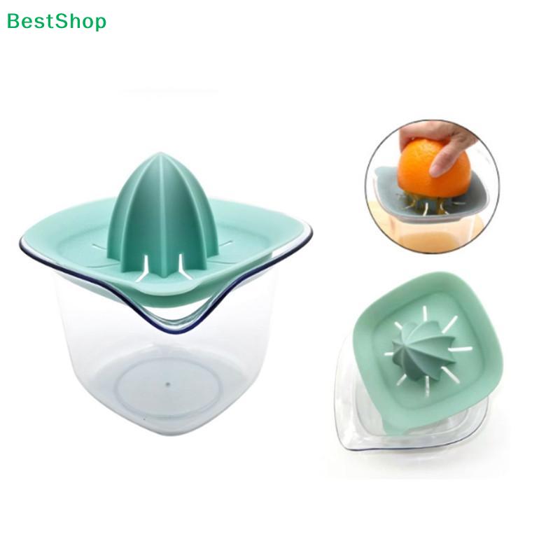 Manual Citrus Juicer with Glass Measuring Cup,Handheld Orange Lemon Squeezer,Portable Citrus Press with Strainer