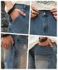 WEGO Double Knee Distressed Denim Medium Streetwear Men's Shorts, Medium, Denim,