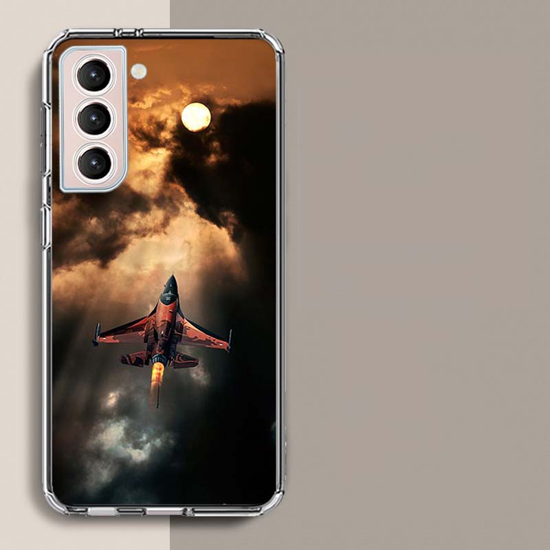 Black Sky Jet Fighter Phone Case For Samsung A17 A56 A36 A26 A16 A55 A35 A25 A15 A05S Galaxy A71 A51 A41 A31 A21S A70 A50 A40 A3