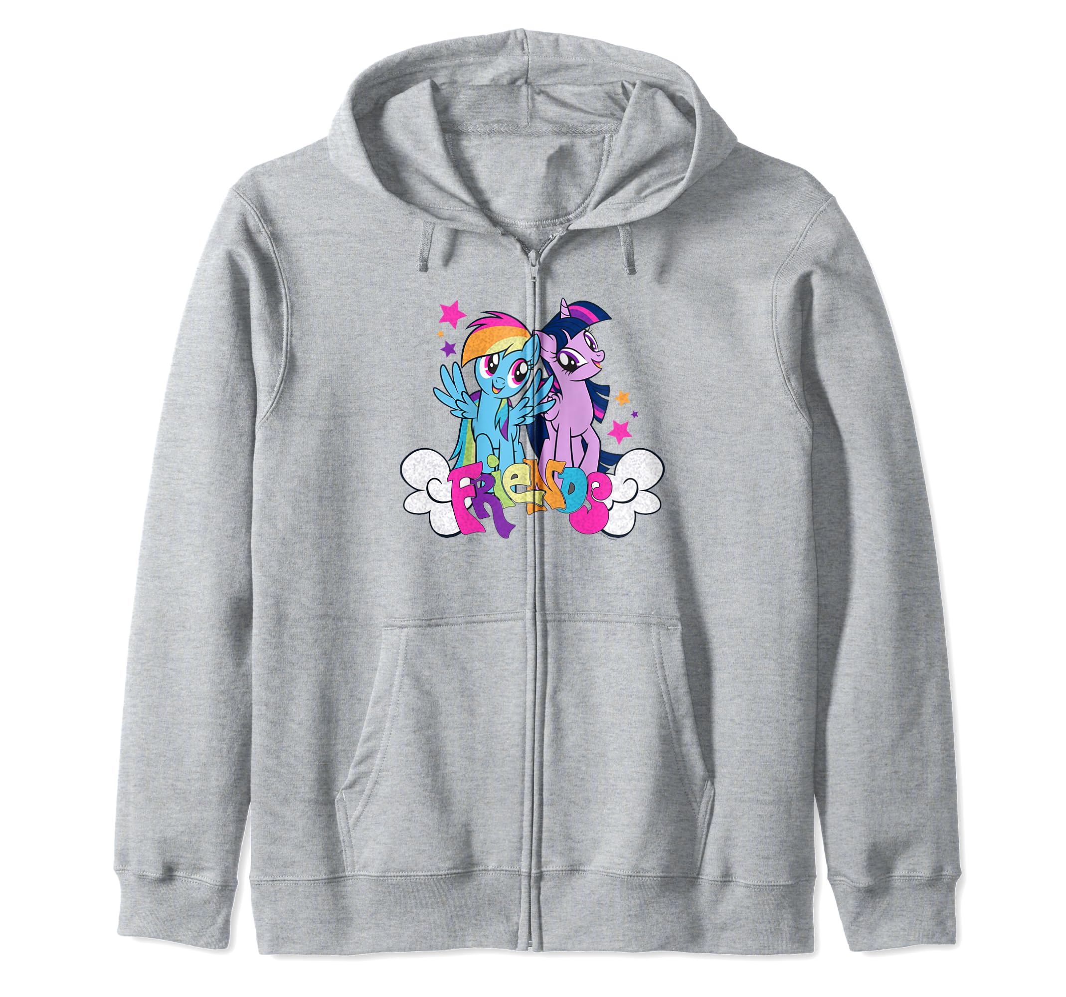 My Little Friendship Is Magic Rainbow Twilight Friends Zip Hoodie Pony серый