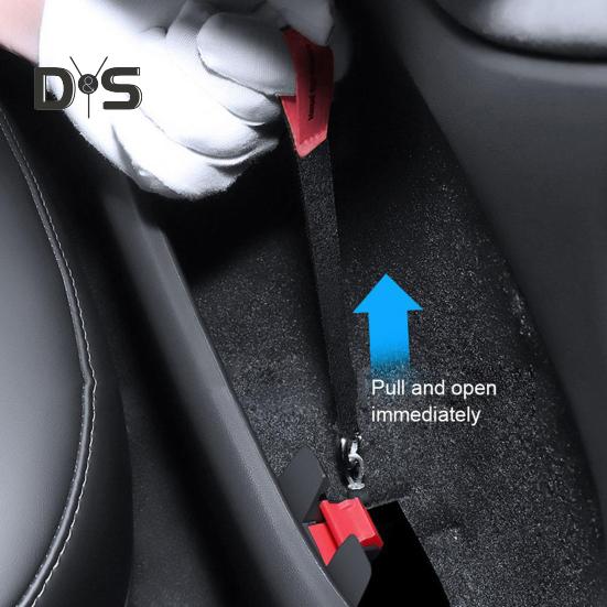 1 Pair Car Door Emergency Handle Extended Door Release Ropes Easy to Install Car Door Opener Rope Nylon Release Lanyard for Tesla Model Y