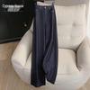 Women's High-Waisted Draped Wide-Leg Pants