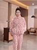 Double-Sided Coral Fleece Thick Pajama Set for Women - Winter 2025 Casual Fashion, Suitable for Indoor and Outdoor Wear.