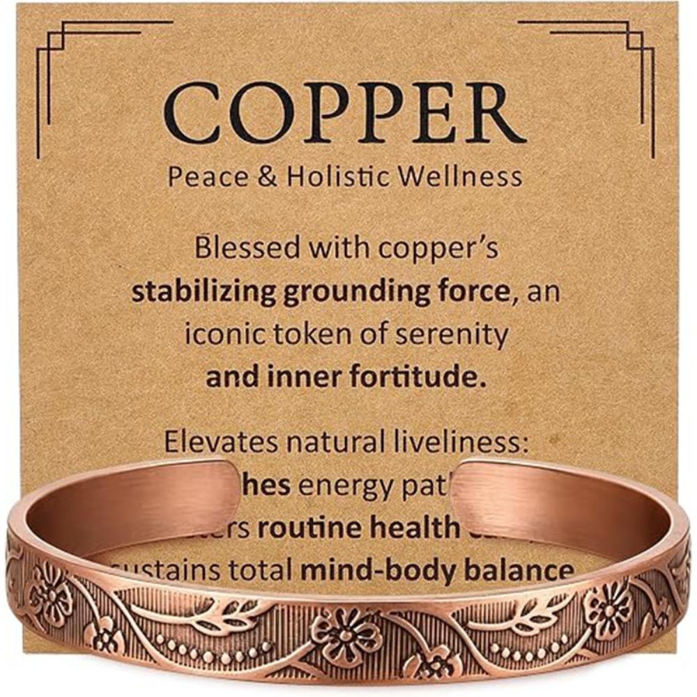 Waterproof Cuff Bracelet Pure Copper Copper Cuff Bracelet Stylish Wrist Cuff Daily Wear