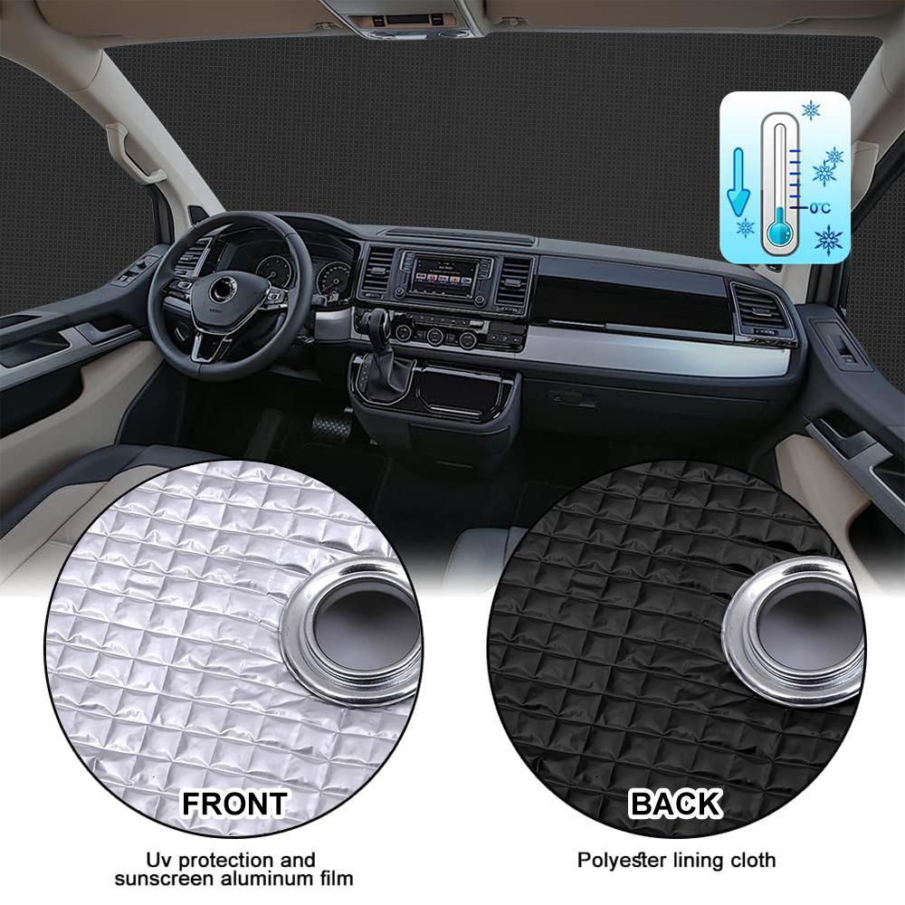 8PCS Sun Shade with Storage Bag Internal Thermal Blind Window Car Windscreen Protection Windscreen for VW T5 T6 SWBGood product