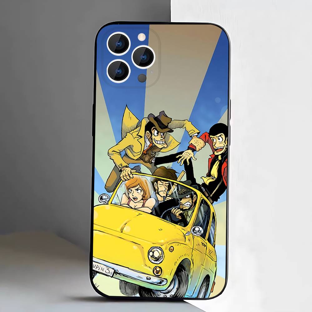 Anime L-Lupin The Third Phone Case For iPhone 17,16,15,14,13,12,11,Pro,XS,Max,XR,Plus,E,SE4,Mini Black Soft Cover
