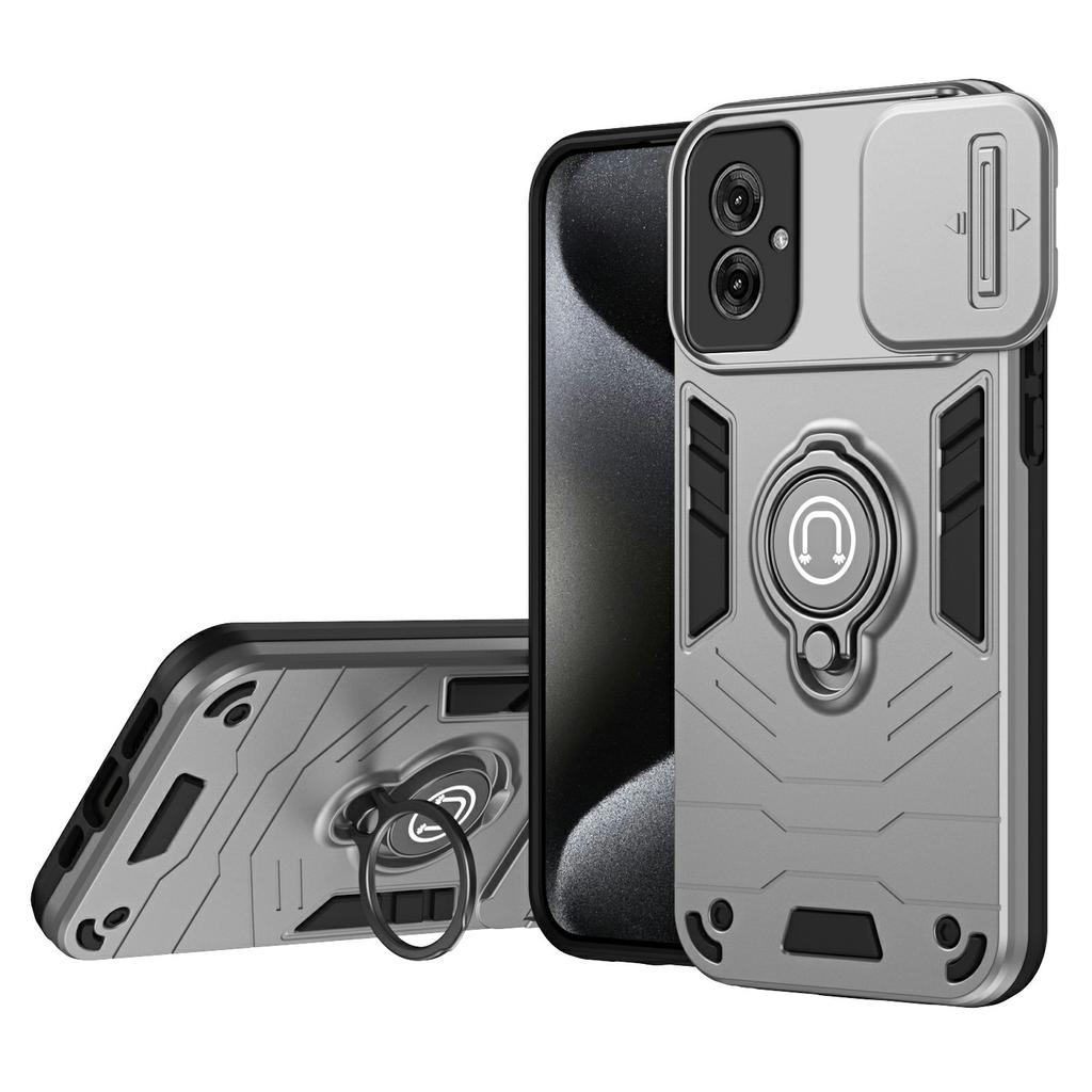For Motorola Moto G55 5G Case Slide Camshield Kickstand PC+TPU Phone Cover