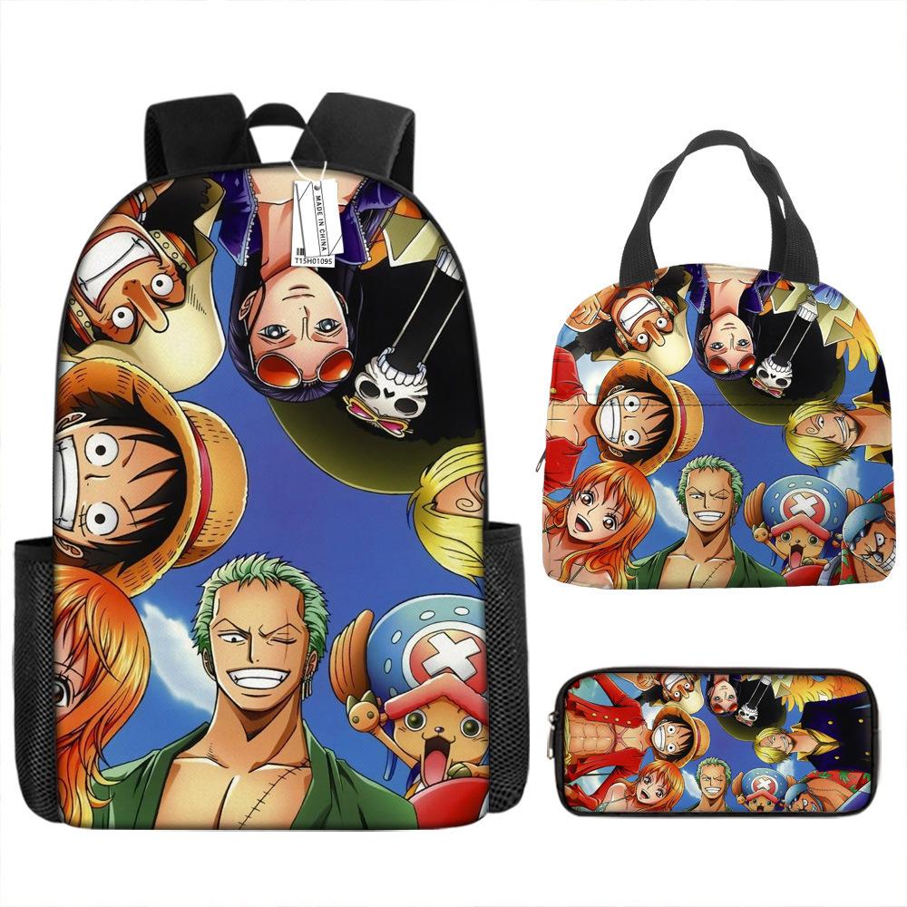 ONE PIECE Luffy One Piece Schoolbag Campus Primary School Students Nautical King Backpack Lightweight Large Capacity Computer Bag