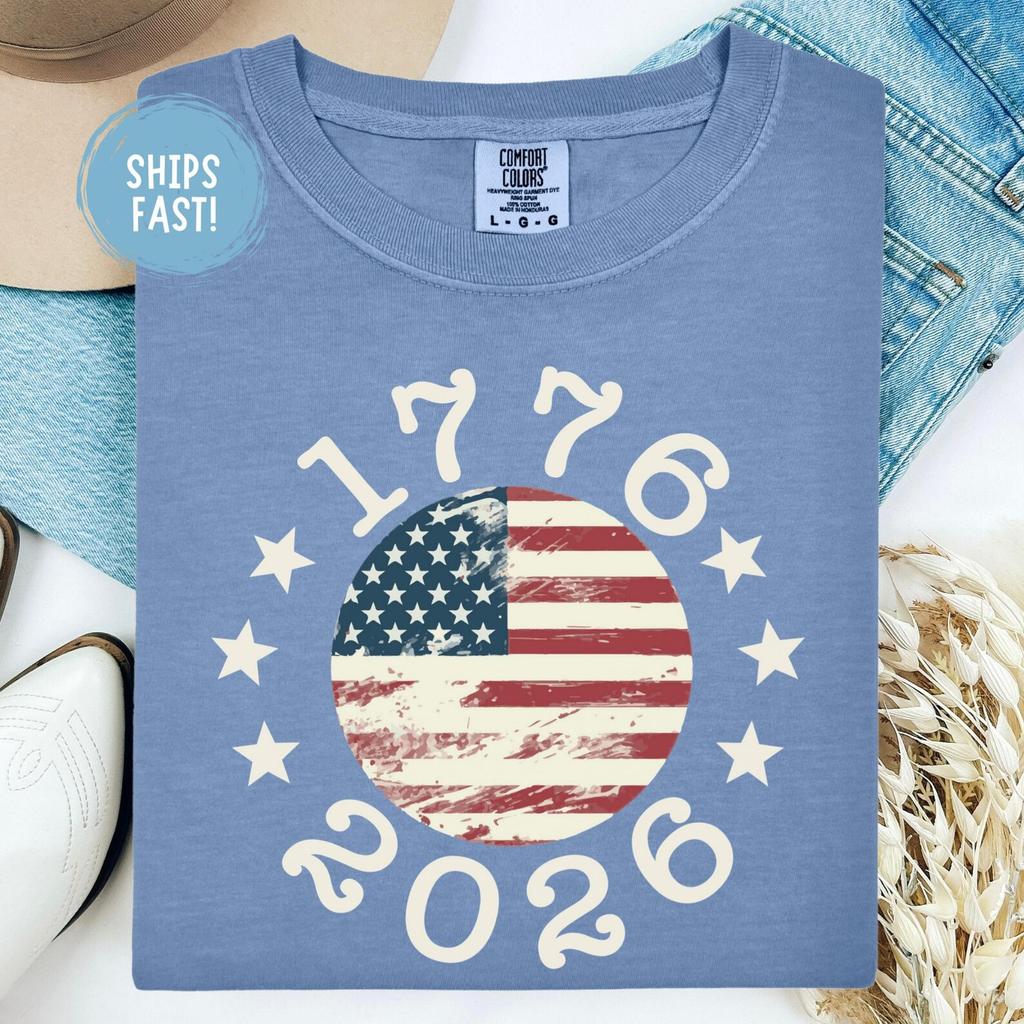 1776 - 2026 Shirt USA 250th Anniversary Patriotic Tee Independence Day 4th of July Vintage USA History Gift Independence Day Comfort Colors