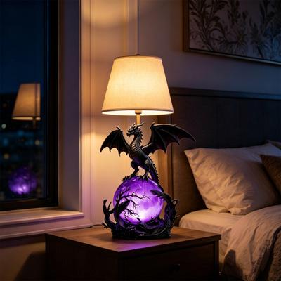 USB Powered Dragon LED Light, Gothic Style Decorative Ornament, Bedside Desk Lamp for Holiday Atmosphere, Home Night Light