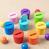 8 Color Classification Matchirng Cup Desktop Game For Color And Shape , A Versatile Puzzle Toy