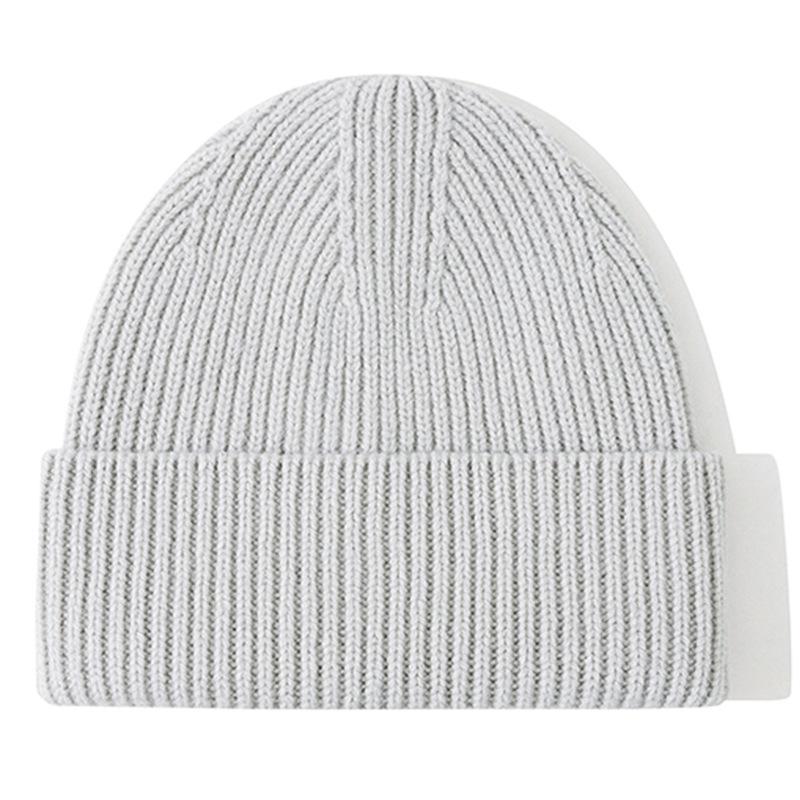 Classic Ribbed Knit Beanie-Unisex 100% Wool Hat for Autumn/Winter Business & Travel One Size Fits Most