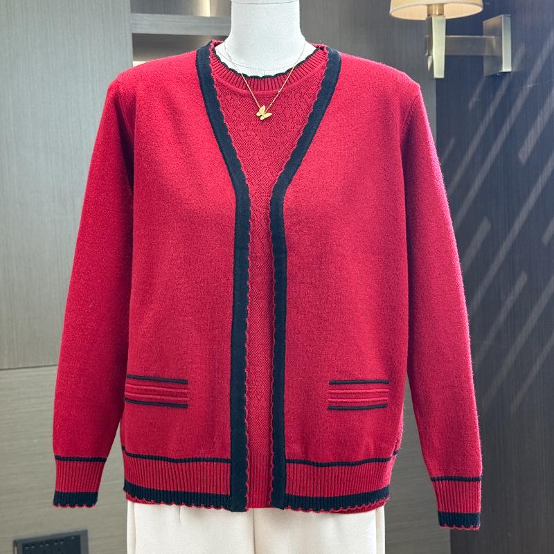 

Elegant Winter Two-Piece Mother of the Bride Wedding Jacket Set 3XL (120-135 pounds) червоний