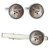Chihuahua Long-haired - Cufflinks and Tie with Your Photo, a Suit Decoration, Men's Jewelry from the Brand.