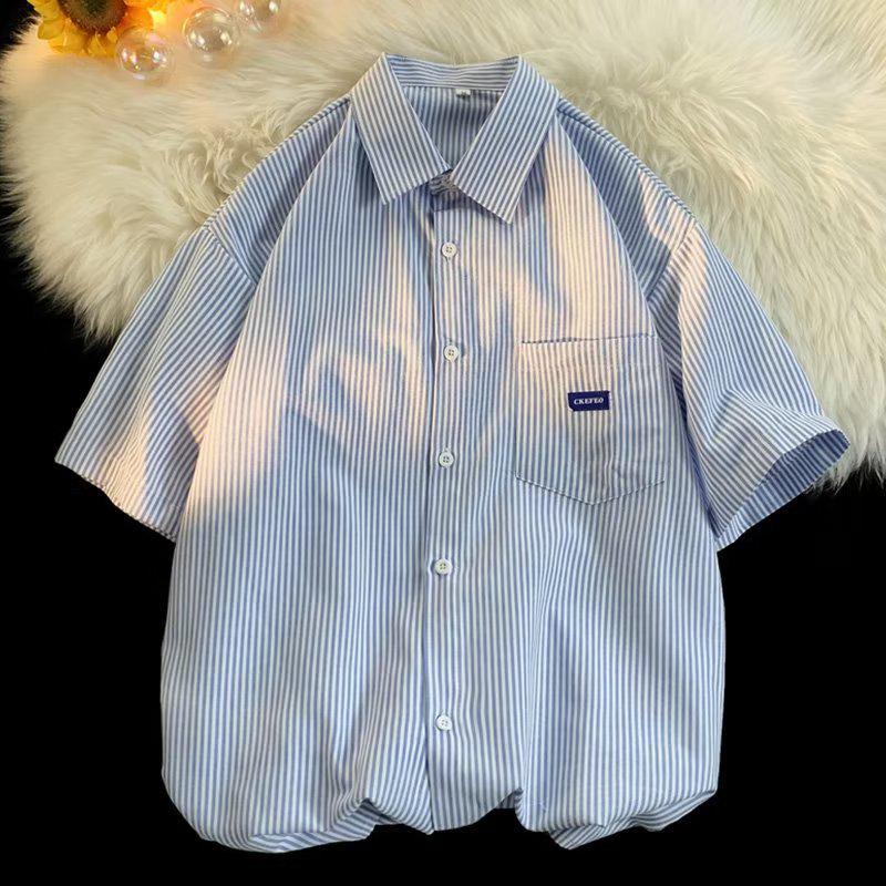 2024 Summer Striped Loose Shirt for Men & Couples - Lightweight Casual Top