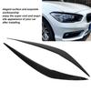 2Pcs Car Headlight Eyebrow Glossy Black Trim Left Right Eyelid Trim for 1 Series F20 F21 Facelift Hatchback 2015‑2019 For Car