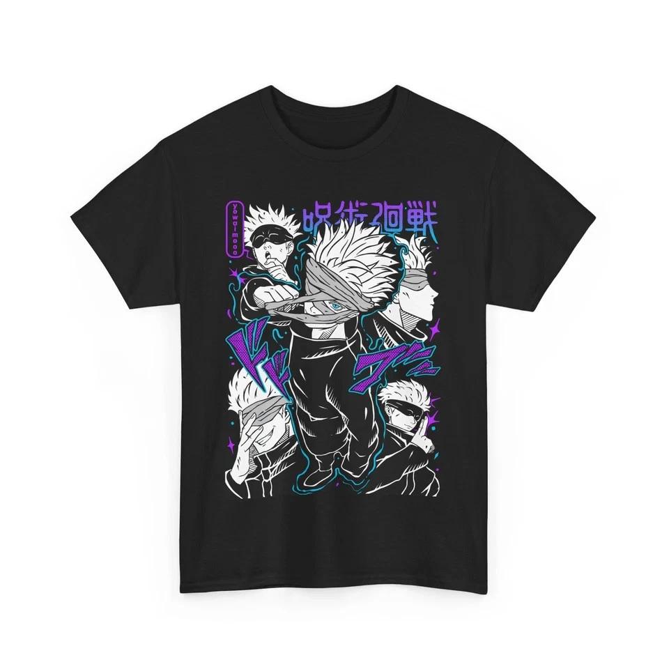 Gojo Satoru TShirt Jujutsu Kaisen Mahito Anime Tee Shirt Black S