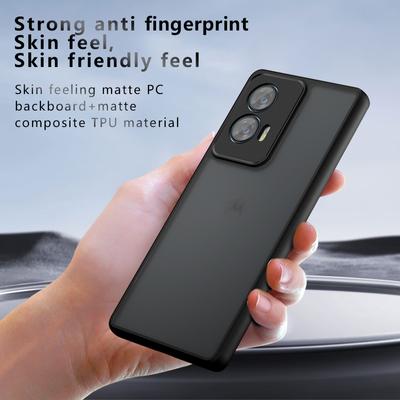 Transparente Panzerungsabdeckung für Motorola Moto G85 5G S50 Neo für Moto G 85 S50NEO XT2427-3 -4, luxuriöser, matter Acryl-Hart-PC, stoßfester Stoßfänger