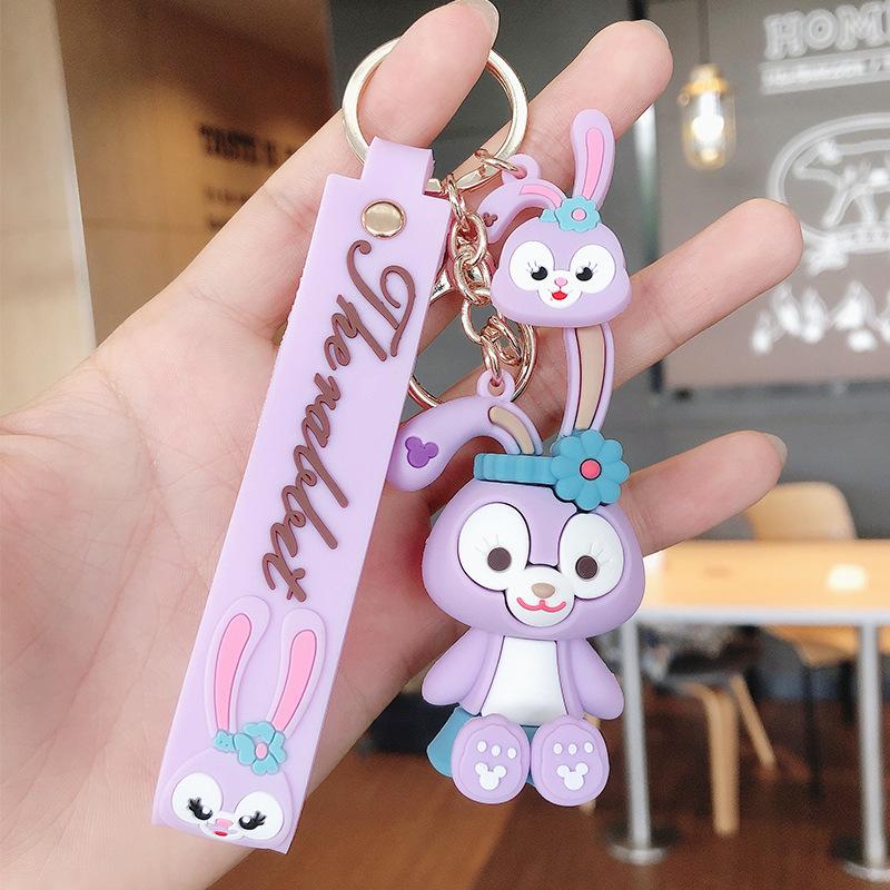 Cute Rabbit Plush Keychain Cartoon Car Key Chain Couple Bag Pendant Small Gift