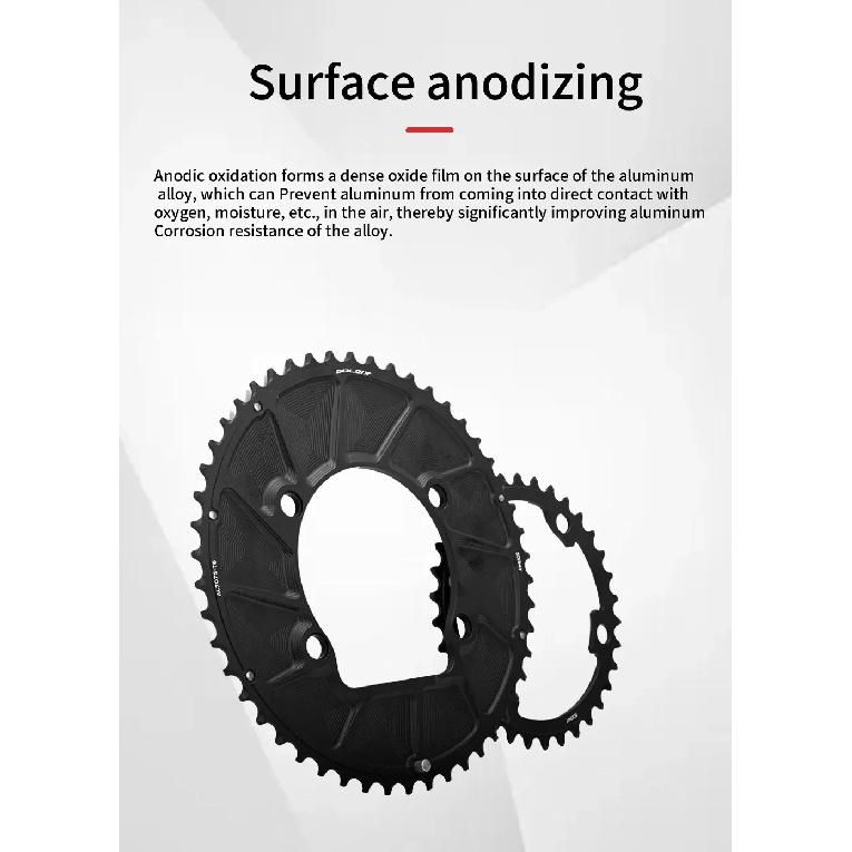 RIRO 110BCD Chainwheel for R7100 R8100 R9200 11S 12S Road Bike Chainring 50-34T 52-36T 53-39T 54-40T 110 BCD Chainring