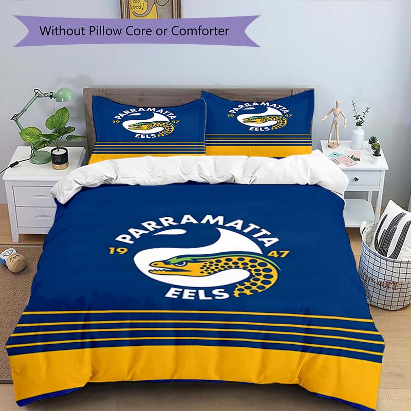 3 Stück Fußballmannschaft (22) Design-Bettwäsche-Set - HD-bedruckte Bettwäsche mit 1 Bettbezug und 2 Kissenbezügen - Perfekt für die Dekoration zu Hause und im Studentenwohnheim