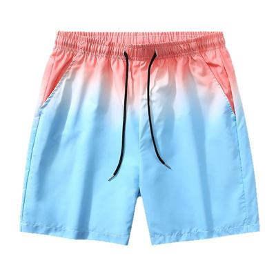 Men's Summer Quick Drying Shorts with Gradient Printed Casual Sports Beach Shorts