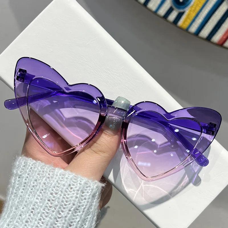

New Gradient Love Children s Sunglasses Cute Super Cute Baby Sun Glasses 1PC