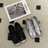 Super fairy French light mouth with single shoes fashionable silver Mary Jane women's shoes summer and autumn new models