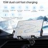 Wireless Car Charger Fast Charging Phone Car Mount Car Phone Holder for Samsung Galaxy Z Fold 5/4/3/2/S24 iPhone 15 Pro Google