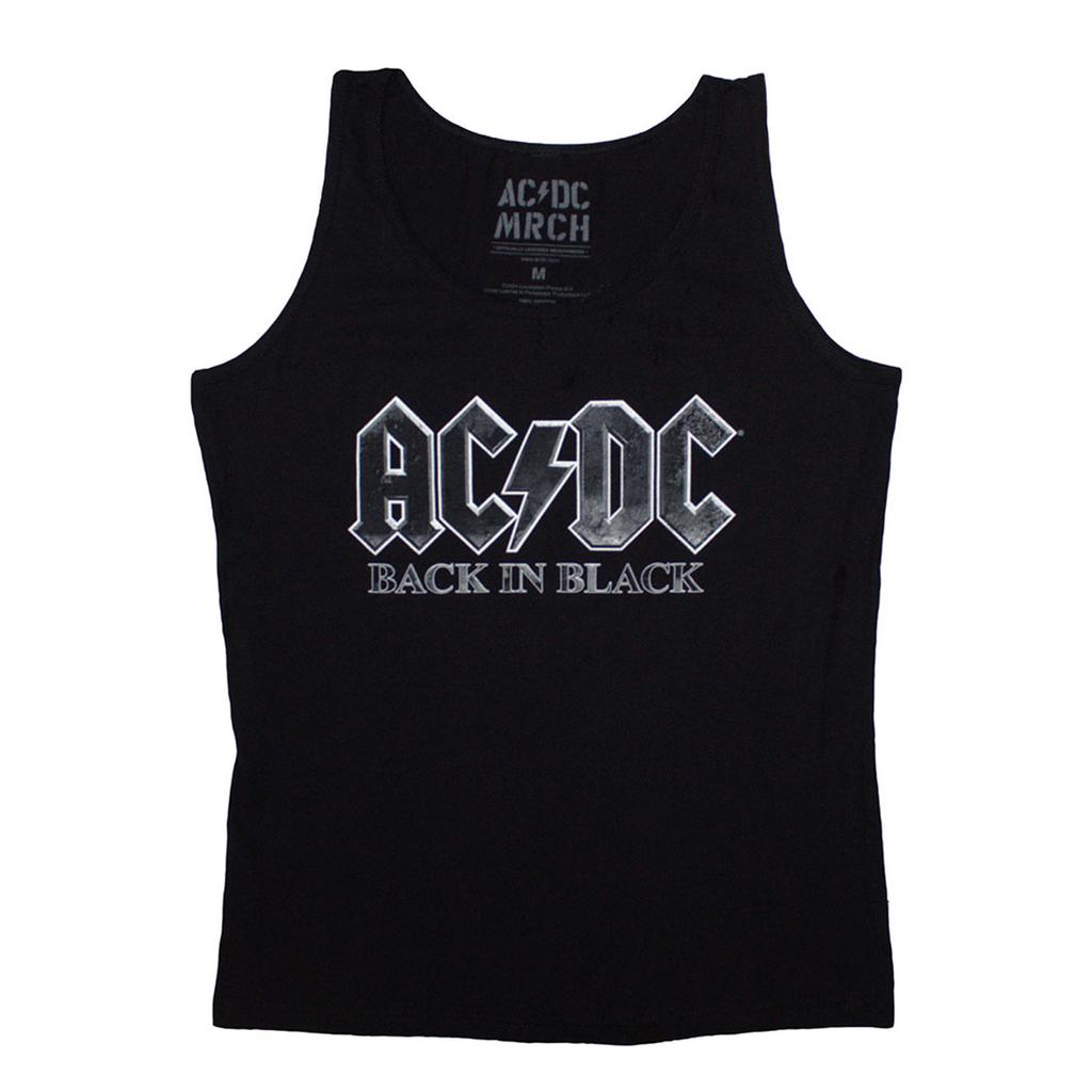 AC/DC Womens/Ladies Back In Black Vest Top