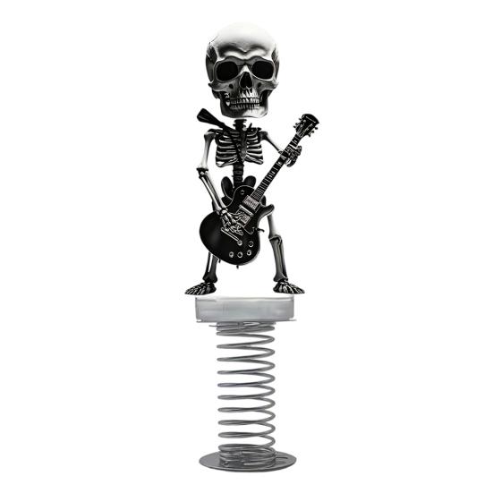 Skull Spring Car Rocking Skull Figurine Acrylic Swaying Skeleton Dashboard Decor