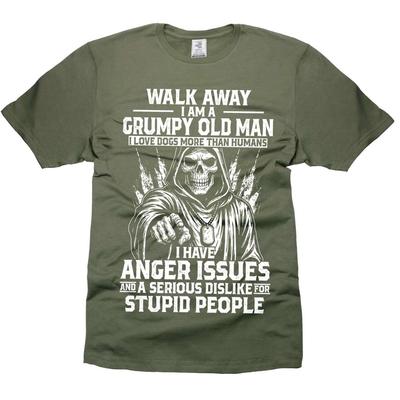 Funny Grumpy Old Man Shirt Father's Day Gift Grandpa Shirts Walk Away Tee Unisex T-Shirt