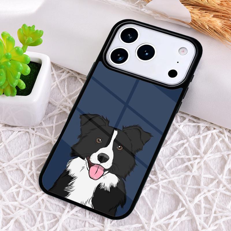 

Cartoon Border Collie soft Phone Case for iPhone 17 Air 16 15 11 12 14 13 Pro Max Shockproof Cover iPhone 14
