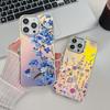 For IPhone16E Mobile Phone Case Imd Colorful for Apple 15promax Electroplated Laser Flower Protective Cover