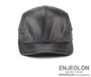 Men's Sheepskin Leather Baseball Cap - Trendy Autumn/Winter Hat for Middle-Aged and Elderly Men
