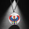 Dawapara Pharaonic Horus Necklace Winged Sun Disk Horus Falcon Necklace Ancient Egyptian Guardian Amulet Stainless Steel Jewelry