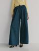 MERGO Women'S Elastic Denim Wide Pants [Blue]