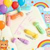 6 st/set överstrykningspenna Kawaii Mini-markörer Färgglada Kreativ design Målning Graffiti Skolmaterial Pappersvaror