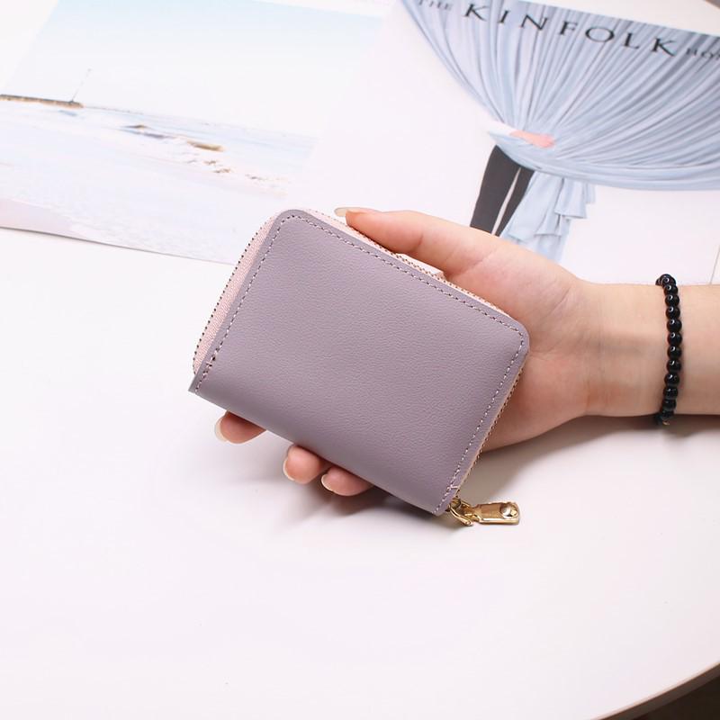 

Unisex Zipper Card Holder Wallet - 26 Slots for Cards & Driver s License светло-фиолетовый