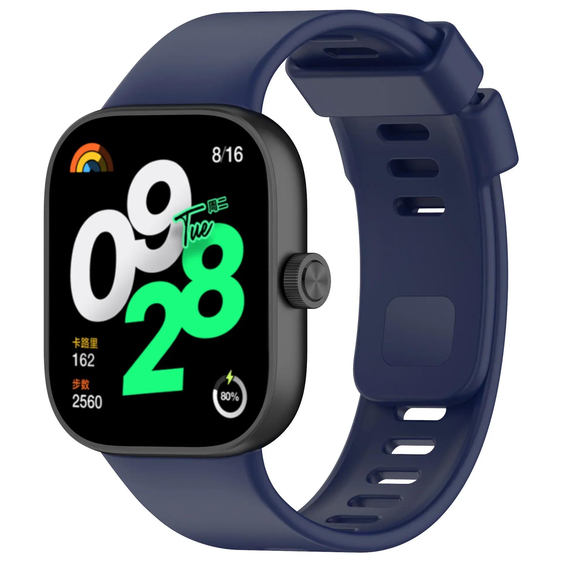 

Оригінальний силіконовий ремінець для браслета Redmi watch 4 SmartWatch Браслет для браслета Redmi watch 4 Ремінець для годинника Спортивні аксесуари for Xiaomi Mi Band 8 темно-синього кольору