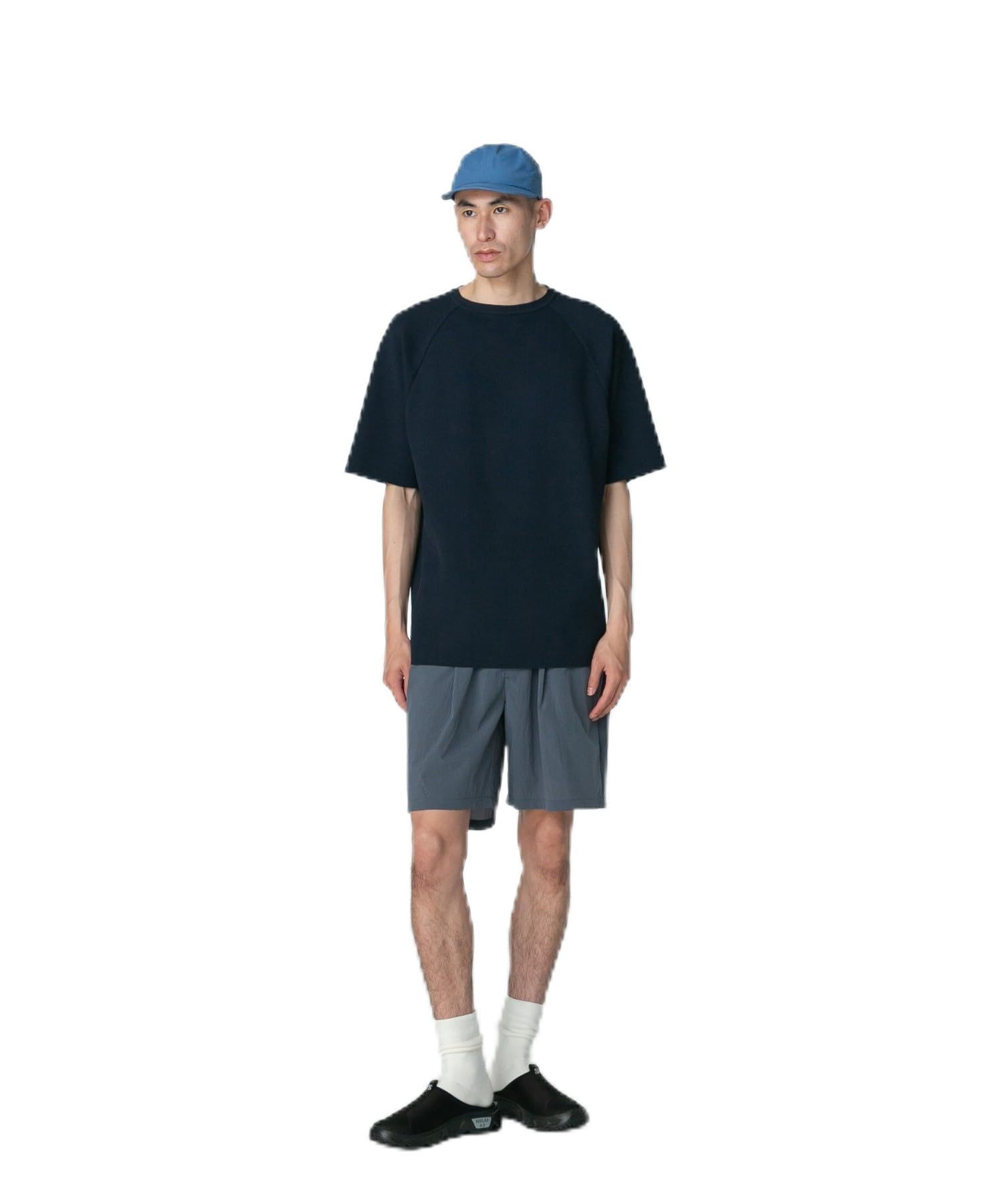 

Snow Peak Knit Raglan Pullover Short Sleeve for Men and Size M Co/Pe KN-25SU003 T-Shirt Women, Black, чёрный