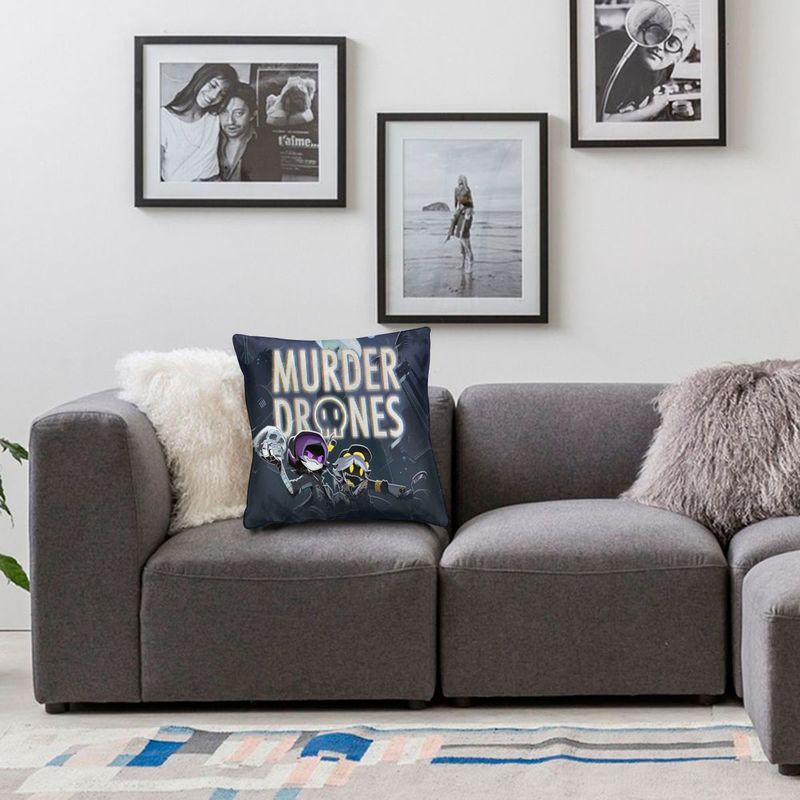 Custom Murder Drones N And Uzi Doorman Pillow Case Decor Home Nordic Cushions For Sofa Square Pillowcase