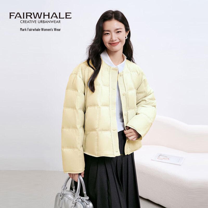 

MARK FAIRWHALE Women s Short Round Neck Duck Down Jacket L (130-160 catties)