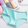 10 Stück/Set Damen Baumwoll-Slips Einfarbig Unterwäsche Mittelhoch Geschnittener Slip Bequem für Mädchen Slips Atmungsaktive Unterhosen Damen Lingerie