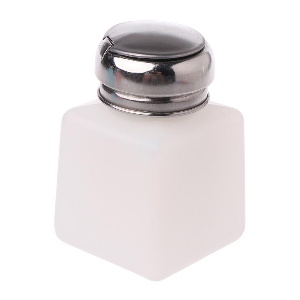 Portable Push Down Dispenser Pump Bottle Plastic Square Press Pumping Dispenser One for Touch Remover Empty Bottle 2 Col