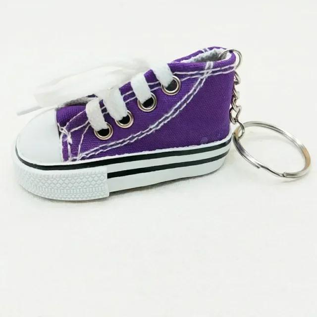 New Creative 3D Canvas Sneaker Tennis Shoe Keychain Cute Mini Sport Shoes Pendant Keyrings Car Simulation Trinket Bag Key Holder