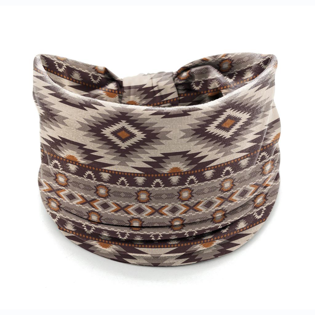 European American Women's Hair Band African Print Pattern Wide Edge Elastic Knot Sports Yoga Headband Women's Headwear Hair