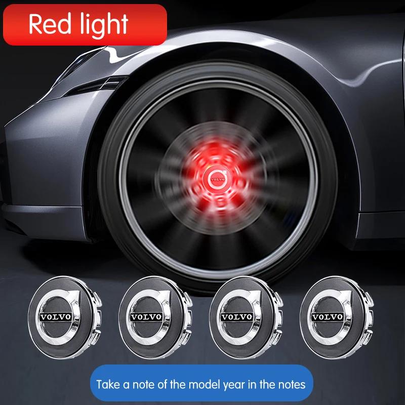 Per Volvo Luci Mozzo Tappi Ruota Auto Copertura Centrale Ruota Tappo Illuminante Illuminazione Galleggiante LED Auto Per Volvo XC40 XC60 XC90 S60 V