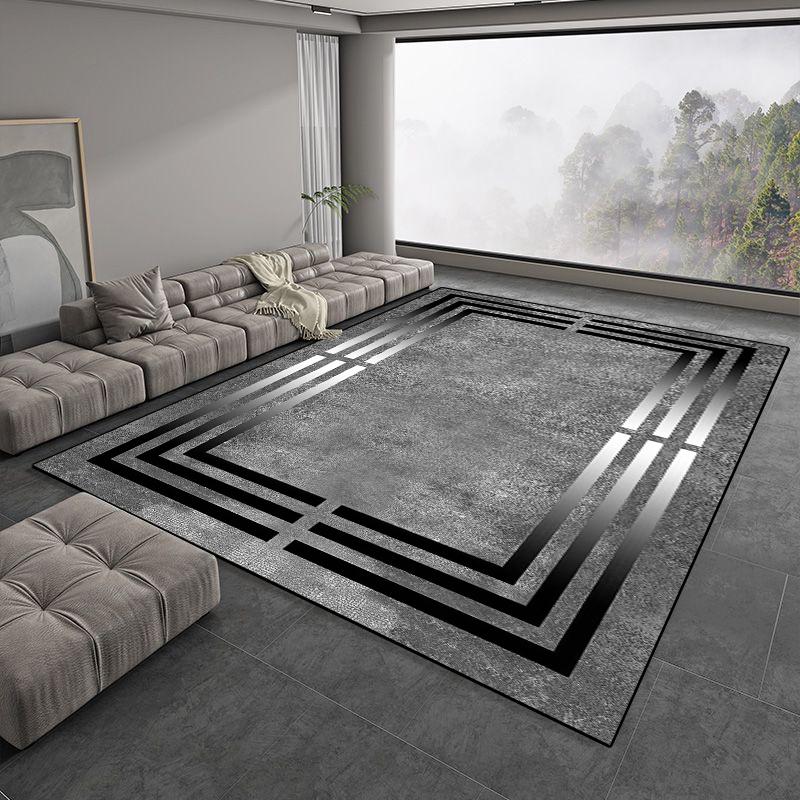 Helle Luxus Graue Große Teppiche für Wohnzimmer Europäisch Schlicht Schlafzimmer Dekoration Teppich Weich Rutschfest Lounge Couchtische Matte
